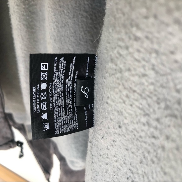 Sisii Leather Parka, size L, hood, zip and snap front fur lining. - Picture 7 of 9